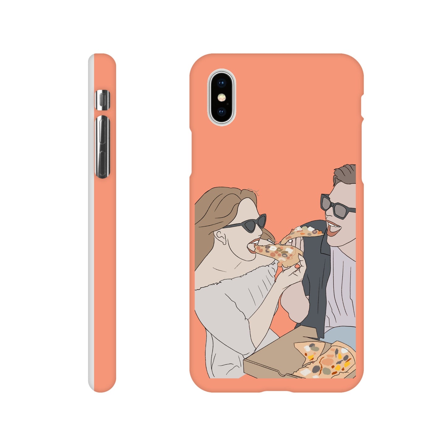 Couple Illustration Faceless Slim Phone Case