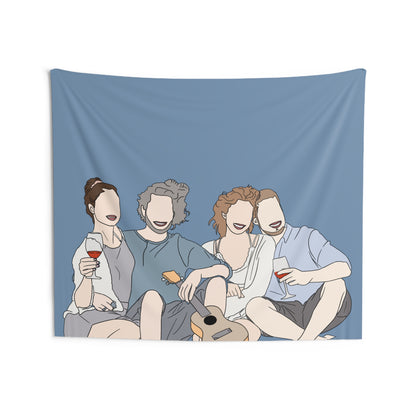 Personalized Faceless Portrait Wall Tapestries