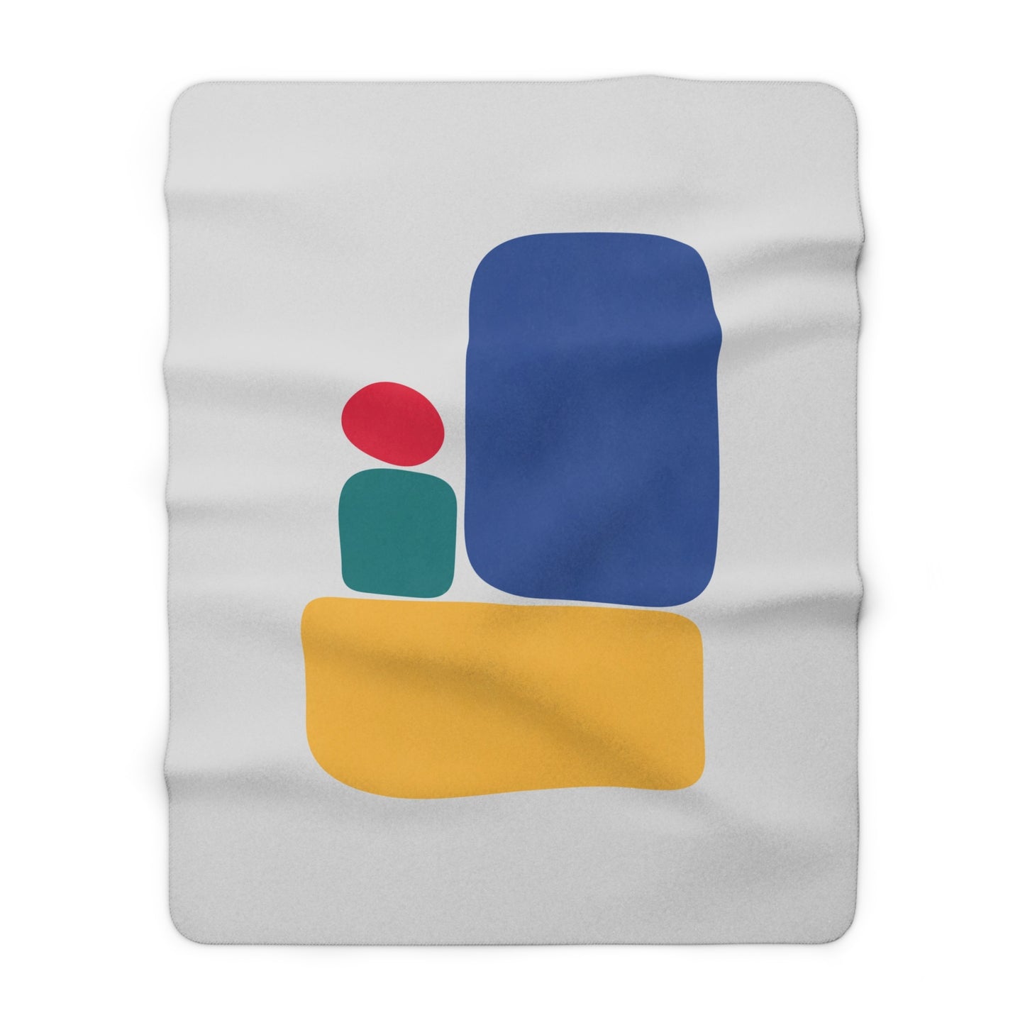 Abstract Colorful Block Sherpa Fleece Blanket