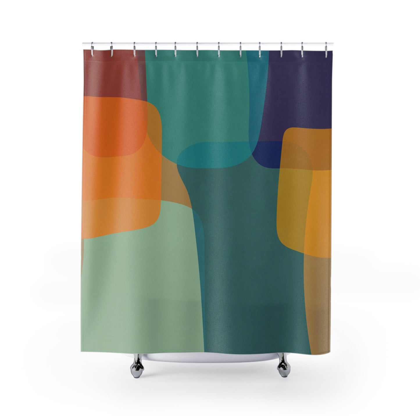 Abstract Colorful Block Shower Curtains