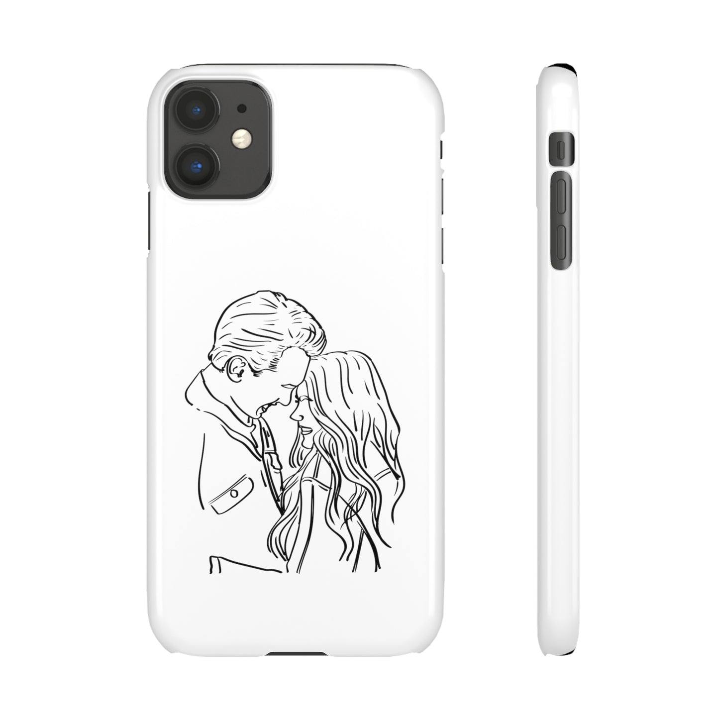 Custom Line Drawing Phone Snap Cases