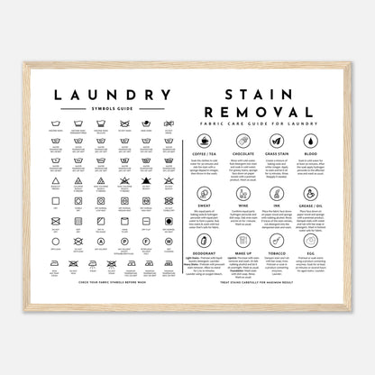 Laundry Guide with Stain Removal Wall art