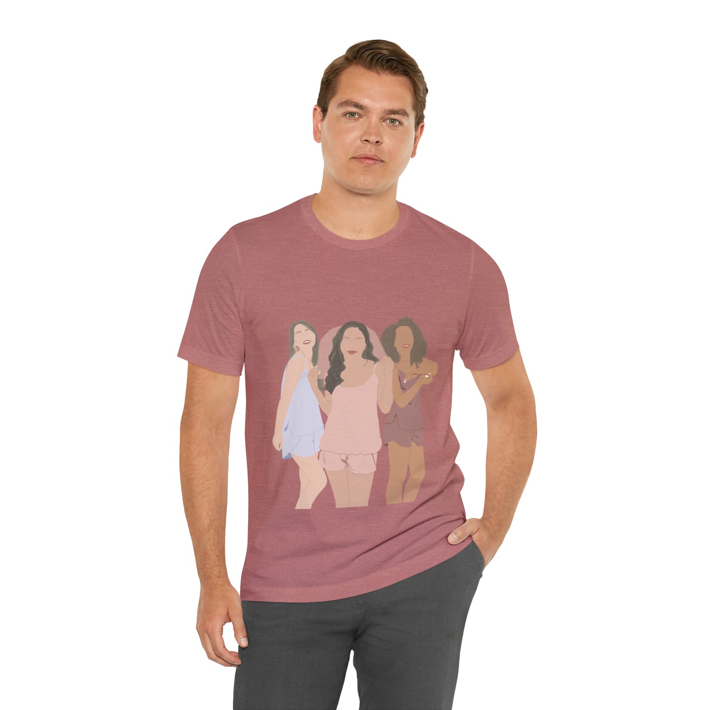 Custom Faceless Portrait Unisex Jersey Short Sleeve Tee