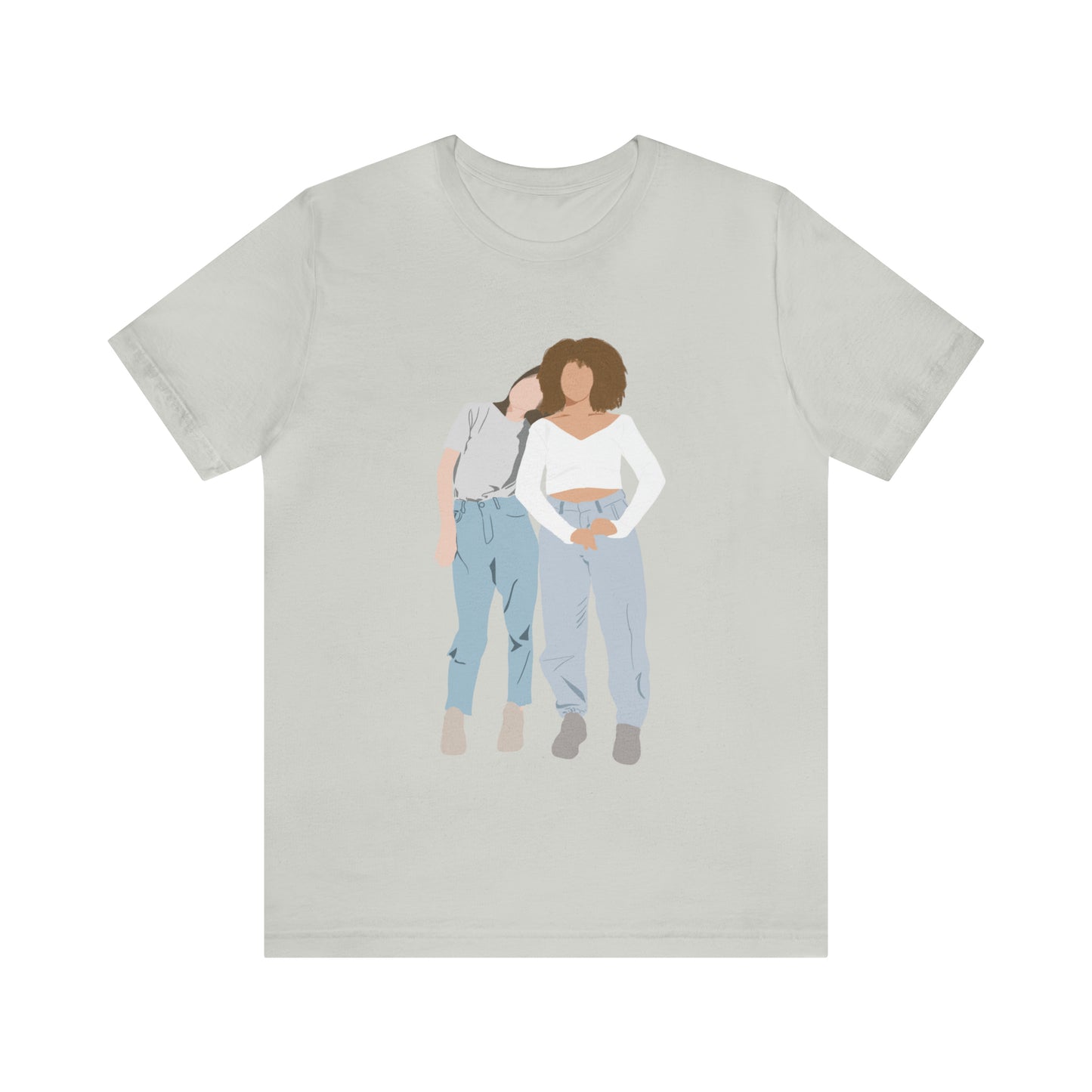 Custom Faceless Portrait Unisex Jersey Short Sleeve Tee