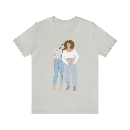 Custom Faceless Portrait Unisex Jersey Short Sleeve Tee