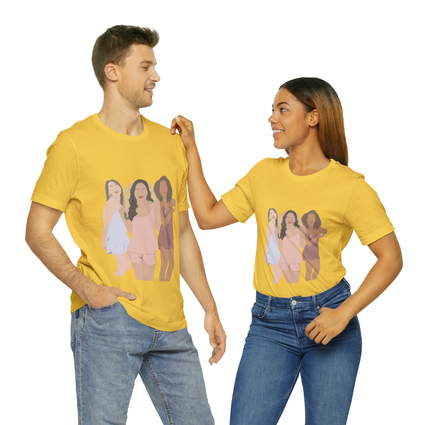 Custom Faceless Portrait Unisex Jersey Short Sleeve Tee