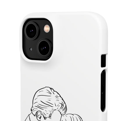 Custom Line Drawing Phone Snap Cases