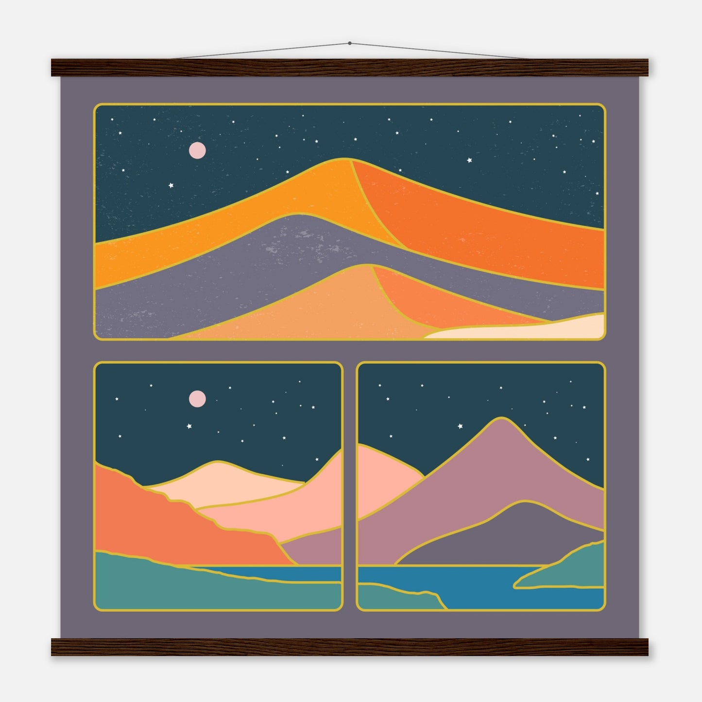 Mid Century Collage Mountains