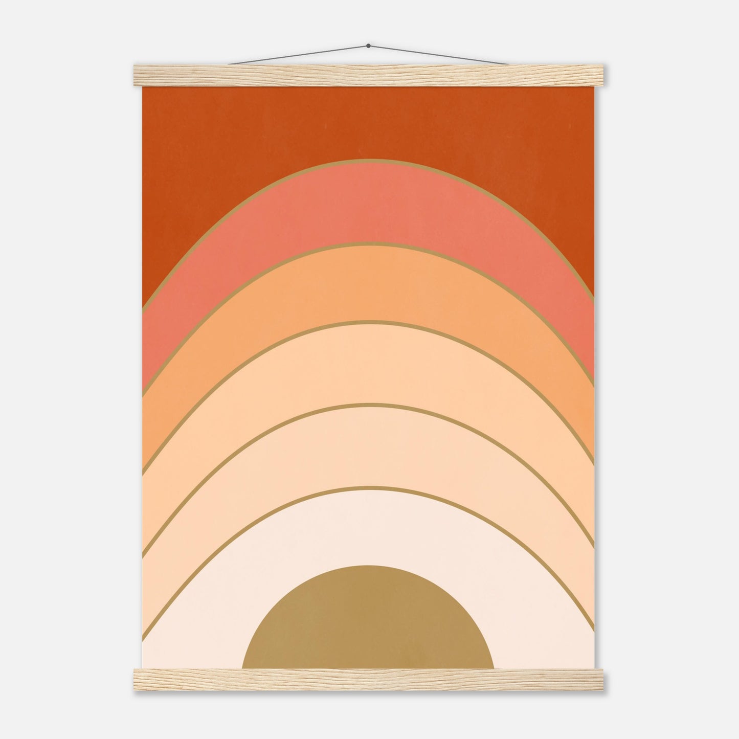 Abstract Gradient Sunrise Wall Art Print