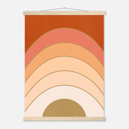 Abstract Gradient Sunrise Wall Art Print