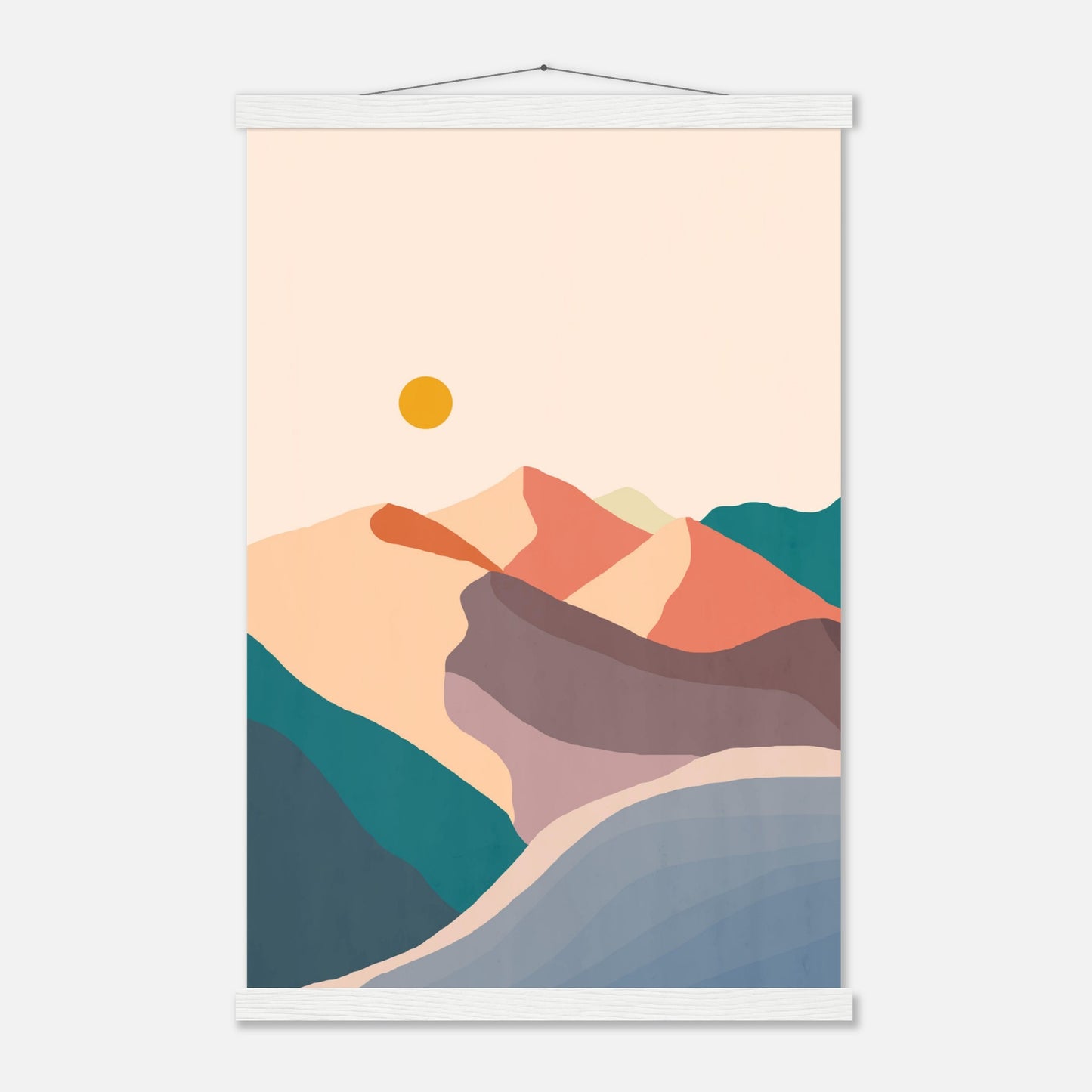 Serenity Mountains Range Wall Art Print