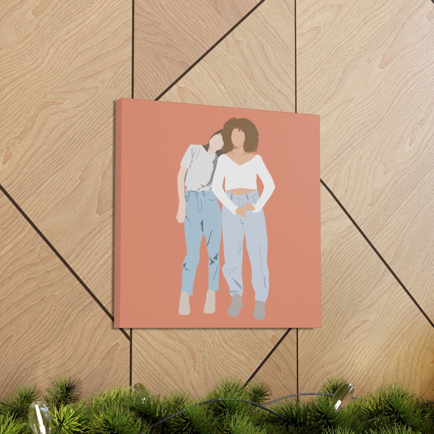 Custom Faceless Portrait from Photo Canvas Gallery Wraps