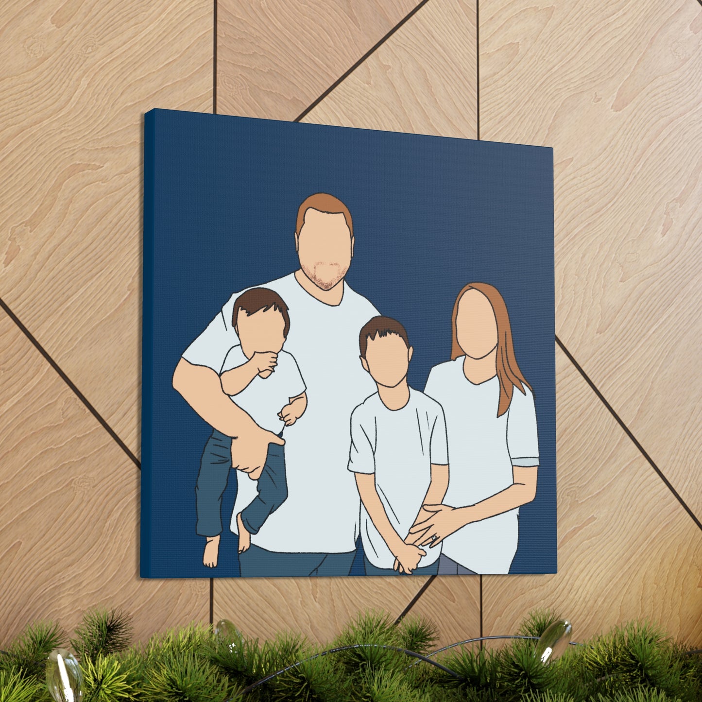 Custom Faceless Portrait from Photo Canvas Gallery Wraps