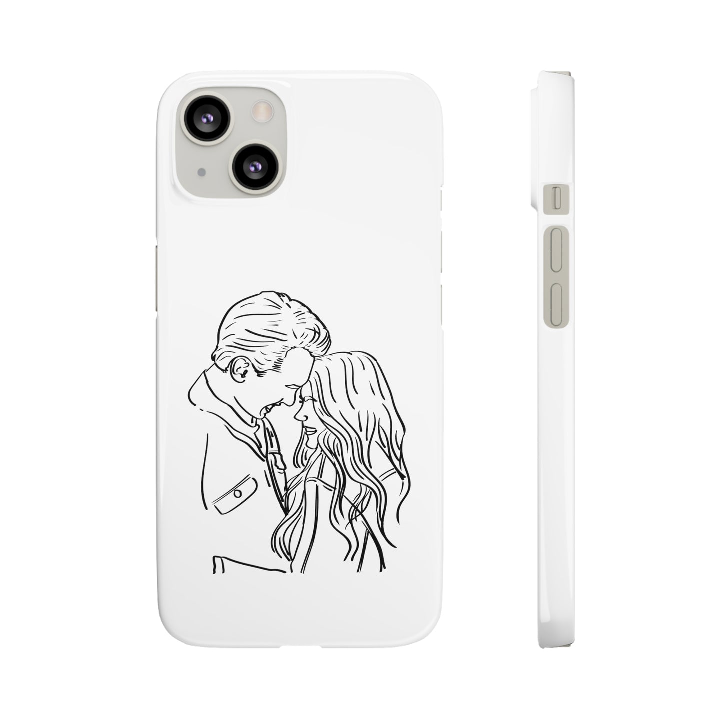 Custom Line Drawing Phone Snap Cases