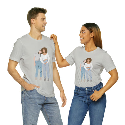 Custom Faceless Portrait Unisex Jersey Short Sleeve Tee