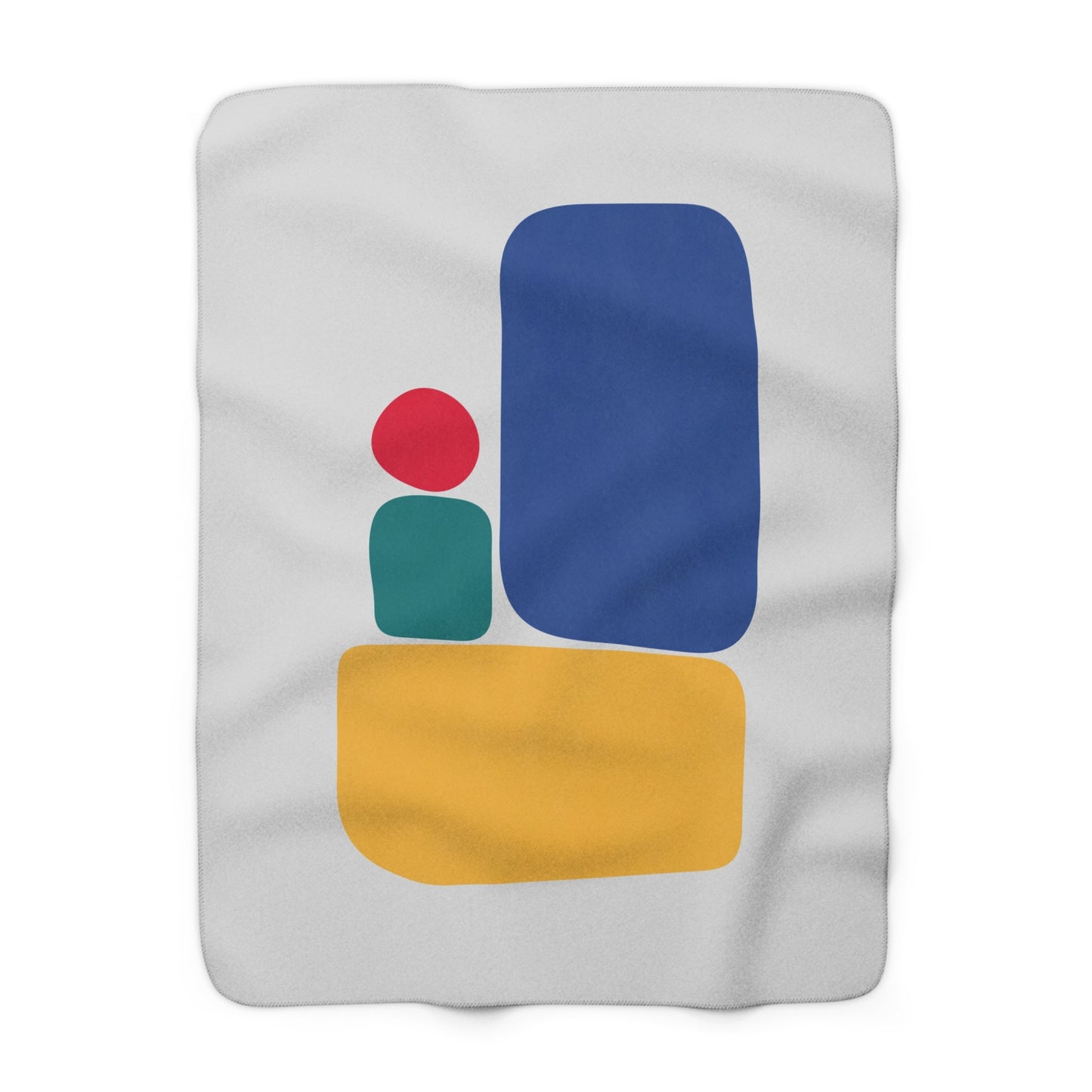 Abstract Colorful Block Sherpa Fleece Blanket