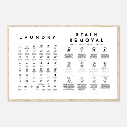 Laundry Guide with Stain Removal Wall art