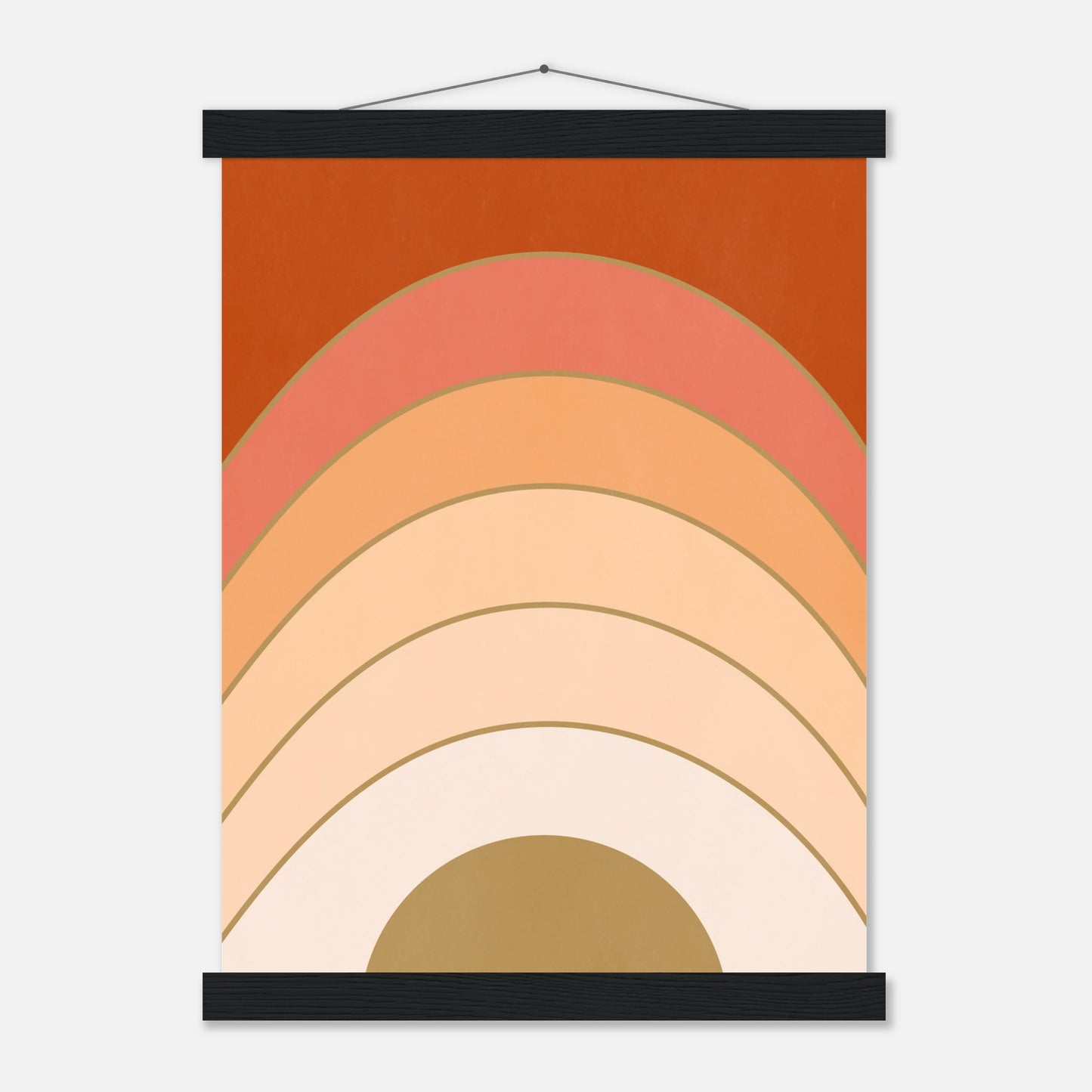 Abstract Gradient Sunrise Wall Art Print