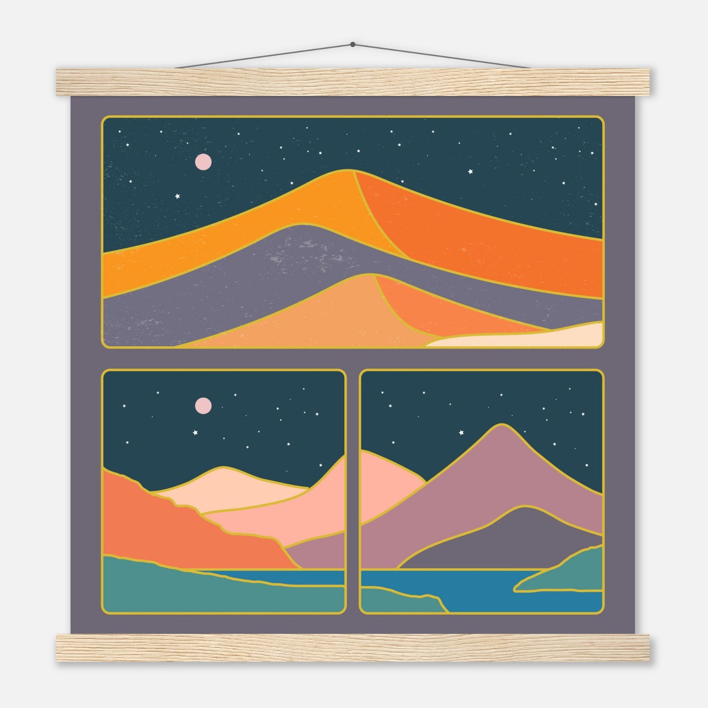 Mid Century Collage Mountains