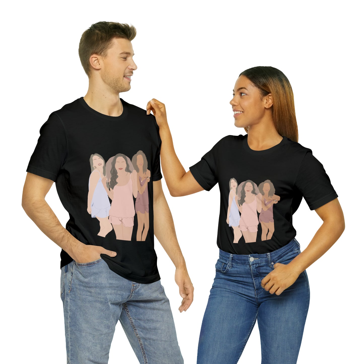 Custom Faceless Portrait Unisex Jersey Short Sleeve Tee