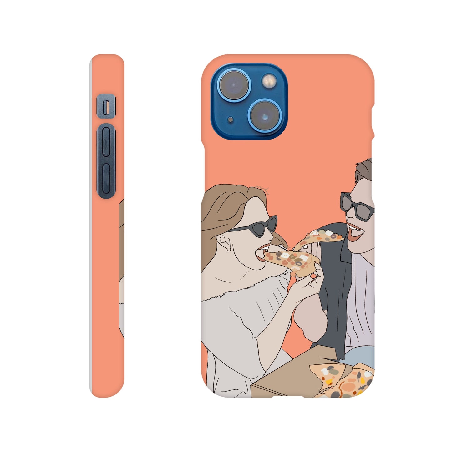 Couple Illustration Faceless Slim Phone Case