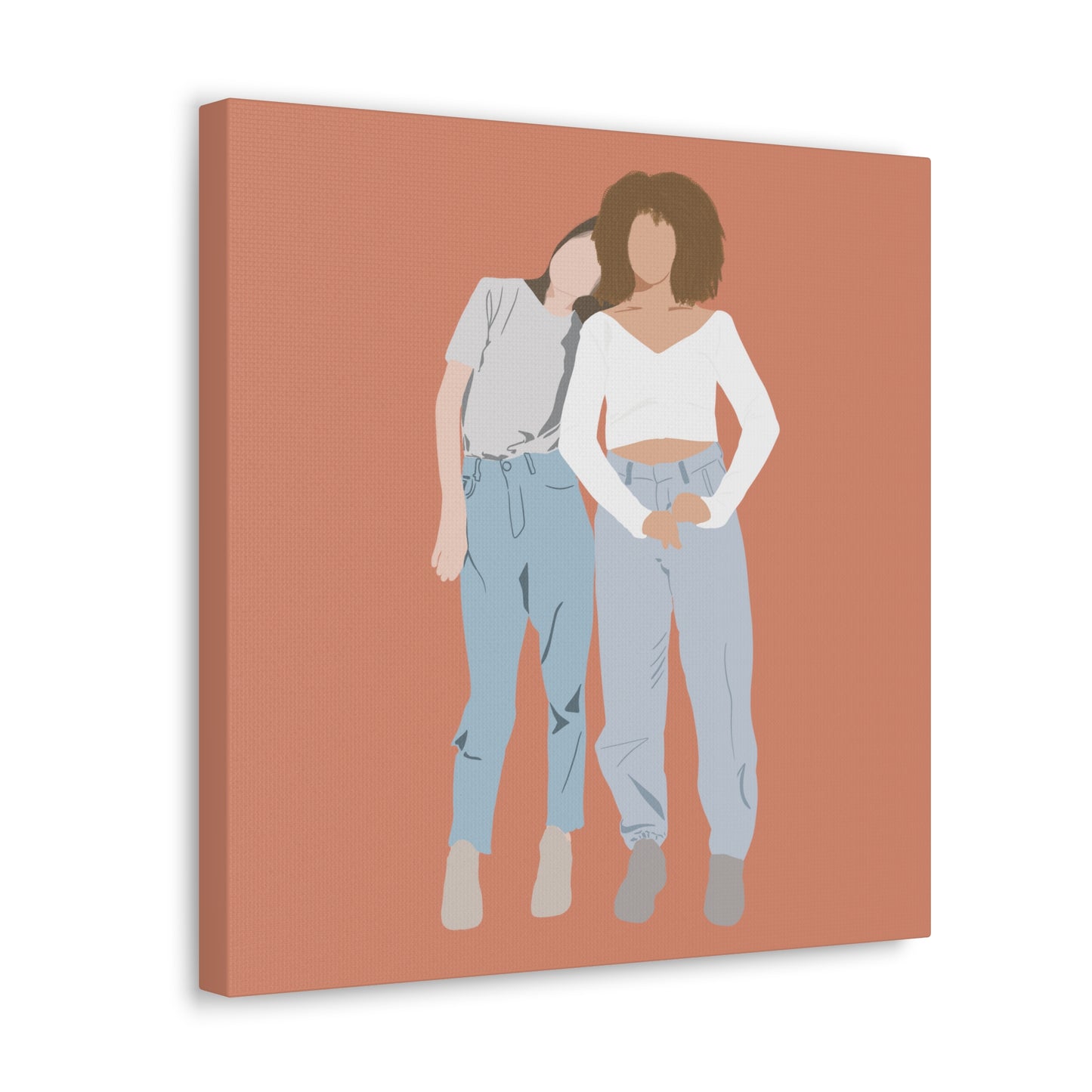 Custom Faceless Portrait from Photo Canvas Gallery Wraps