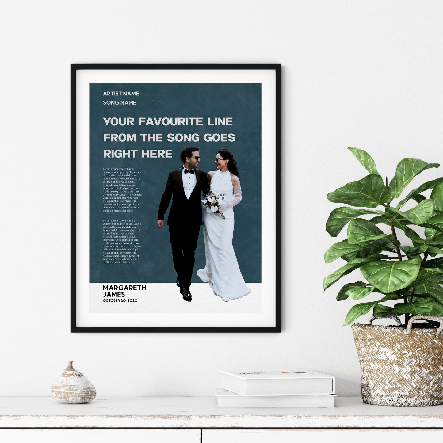 Wedding Song Lyrics with Photo Portrait