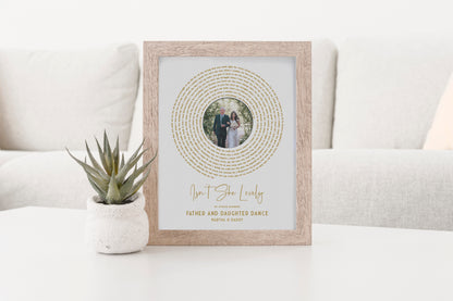 Father of the Bride - Sentimental Song Lyrics Wall Art for Christmas