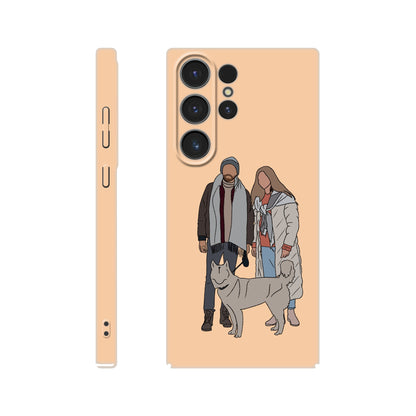 Couple Illustration Faceless Slim Phone Case