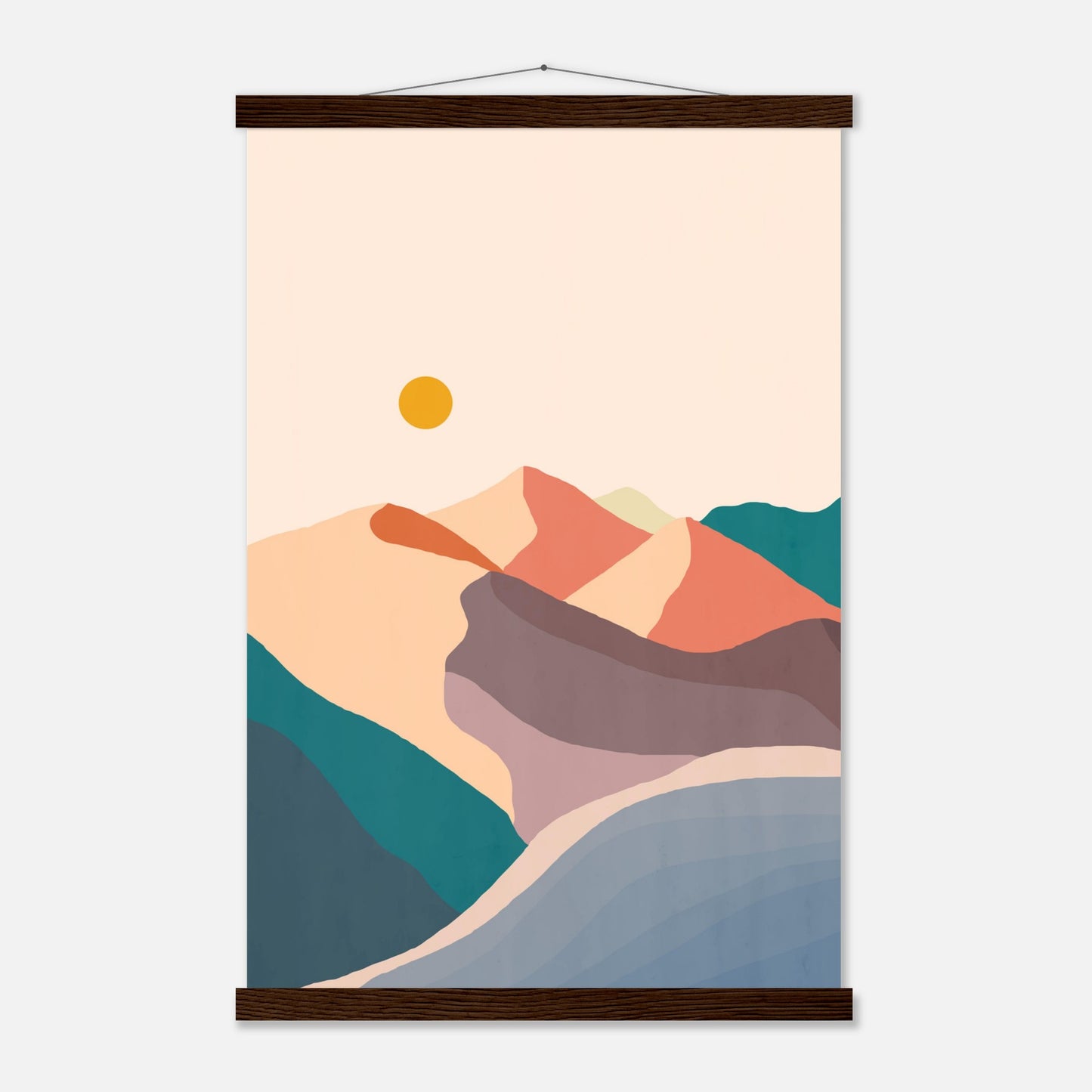 Serenity Mountains Range Wall Art Print