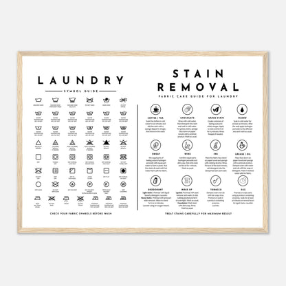 Laundry Guide with Stain Removal Wall art