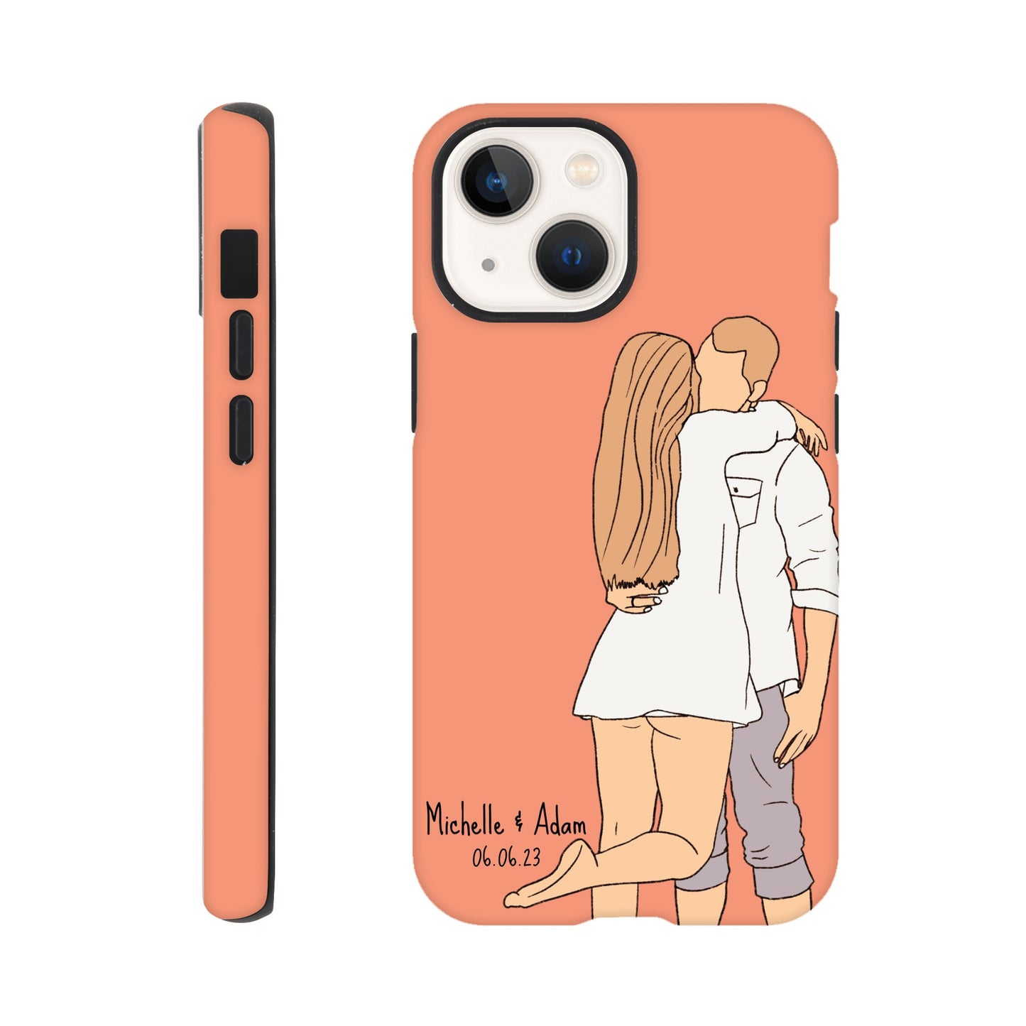 Custom Faceless Portrait Illustration Tough Phone cases