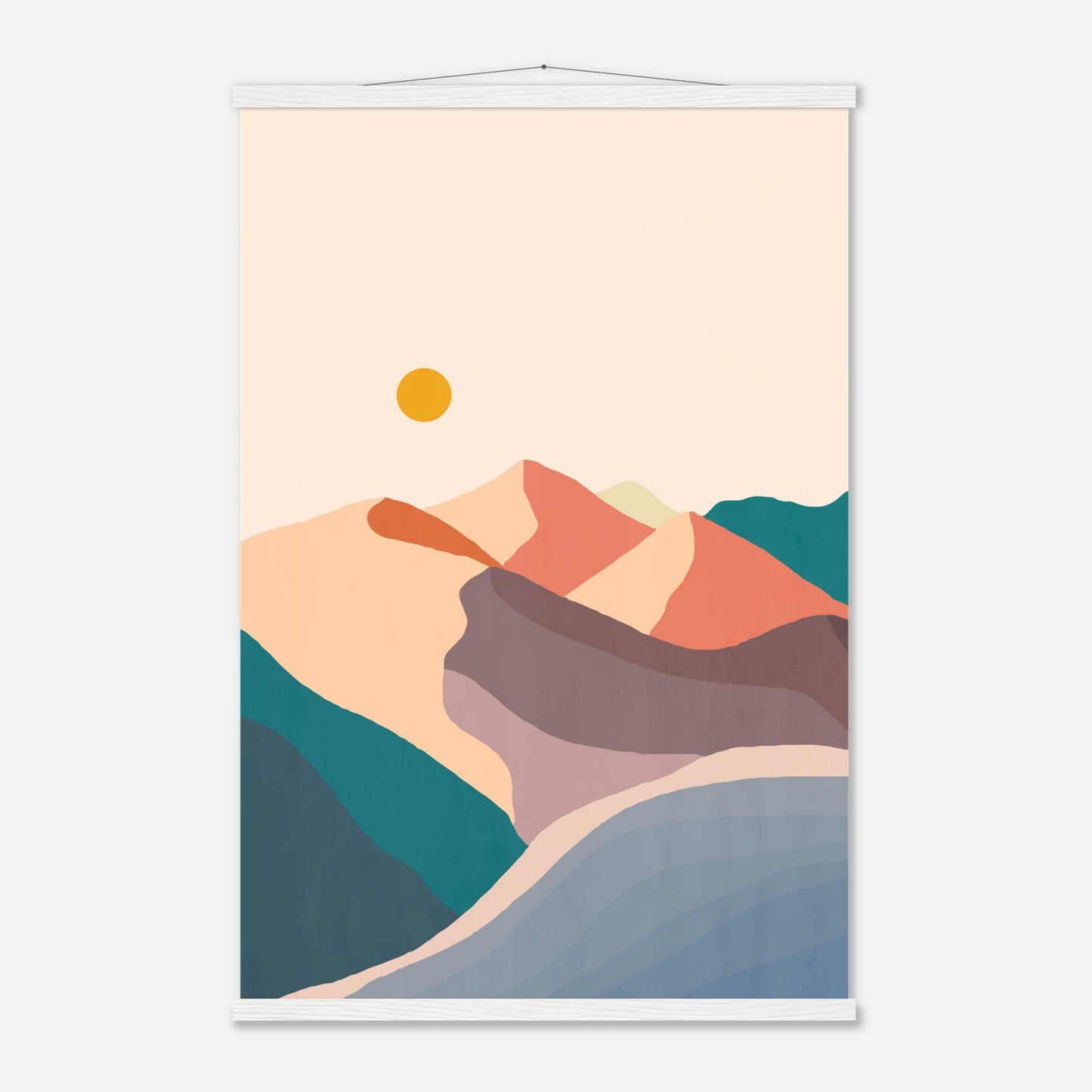 Serenity Mountains Range Wall Art Print