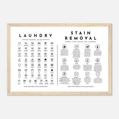 Laundry Guide with Stain Removal Wall art