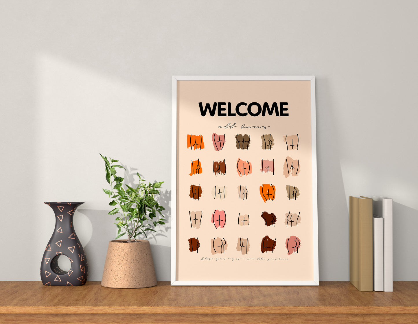 Welcome All Bums Wall Art