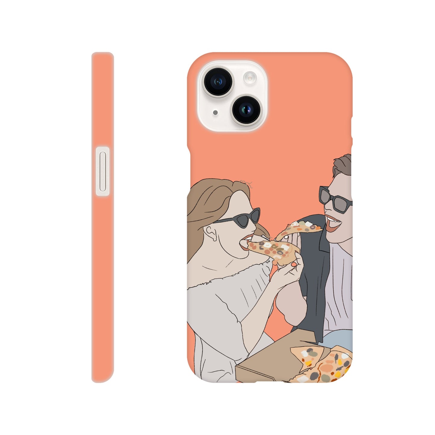 Couple Illustration Faceless Slim Phone Case