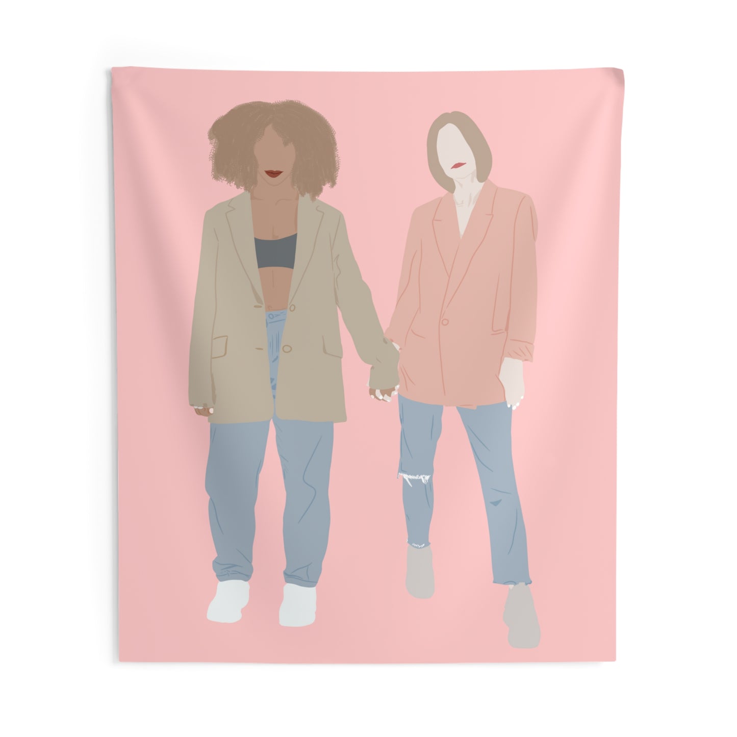 Personalized Faceless Portrait Wall Tapestries