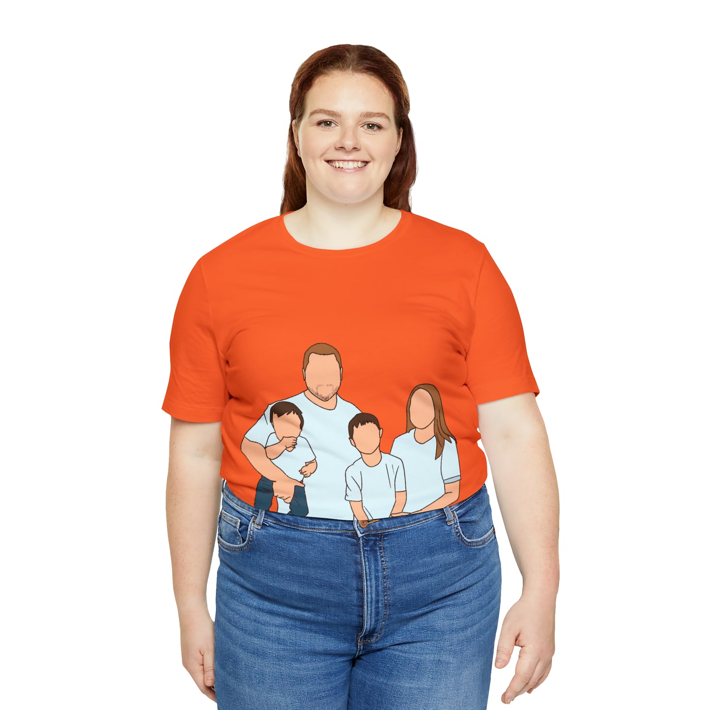 Custom Faceless Portrait Unisex Jersey Short Sleeve Tee