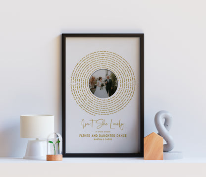 Father of the Bride - Sentimental Song Lyrics Wall Art for Christmas