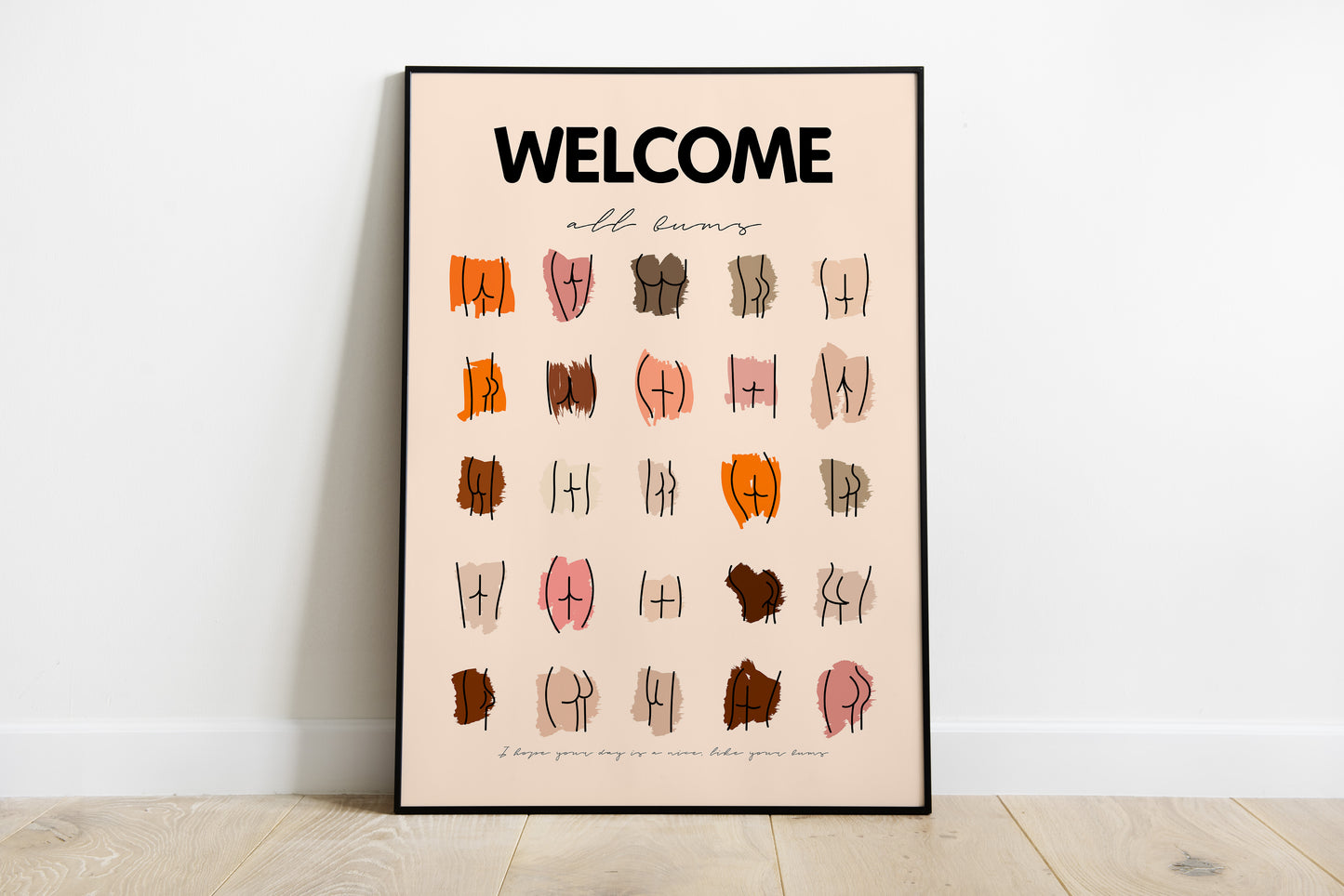 Welcome All Bums Wall Art