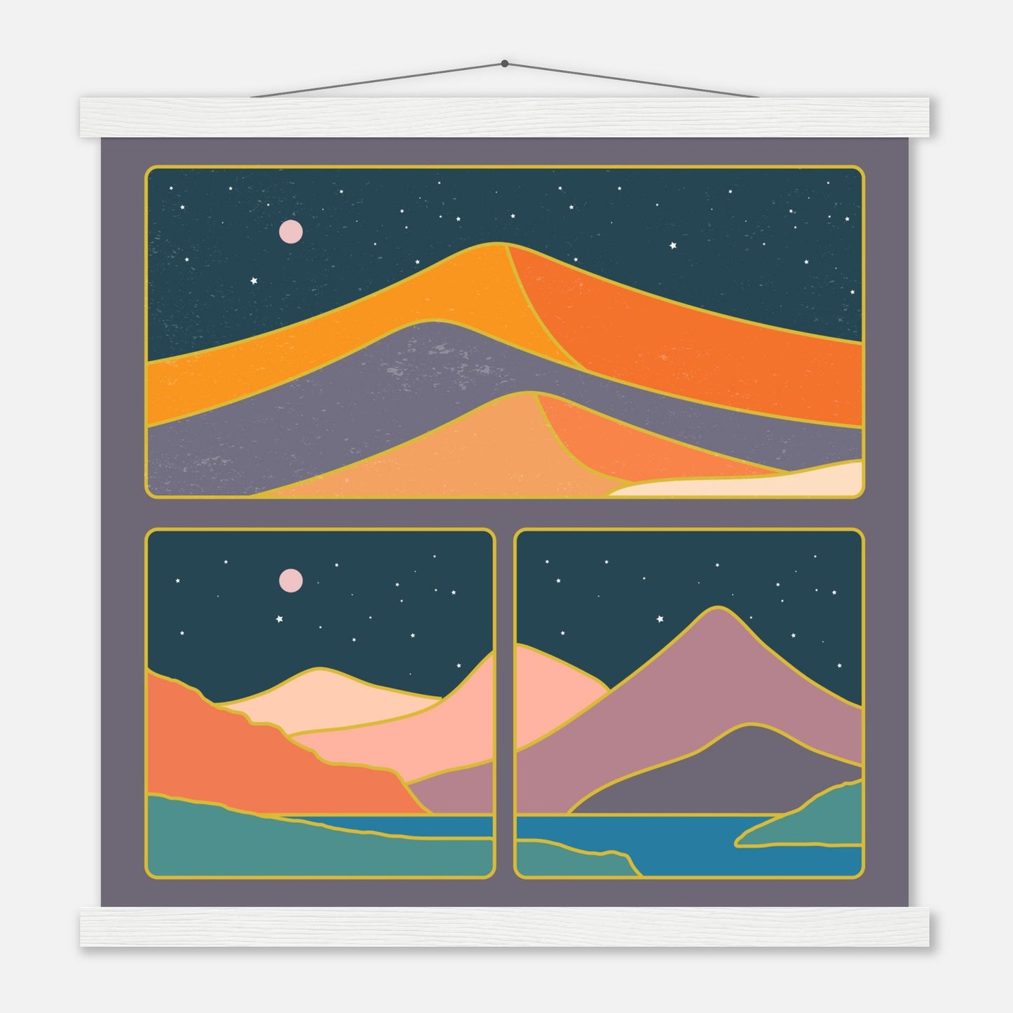 Mid Century Collage Mountains