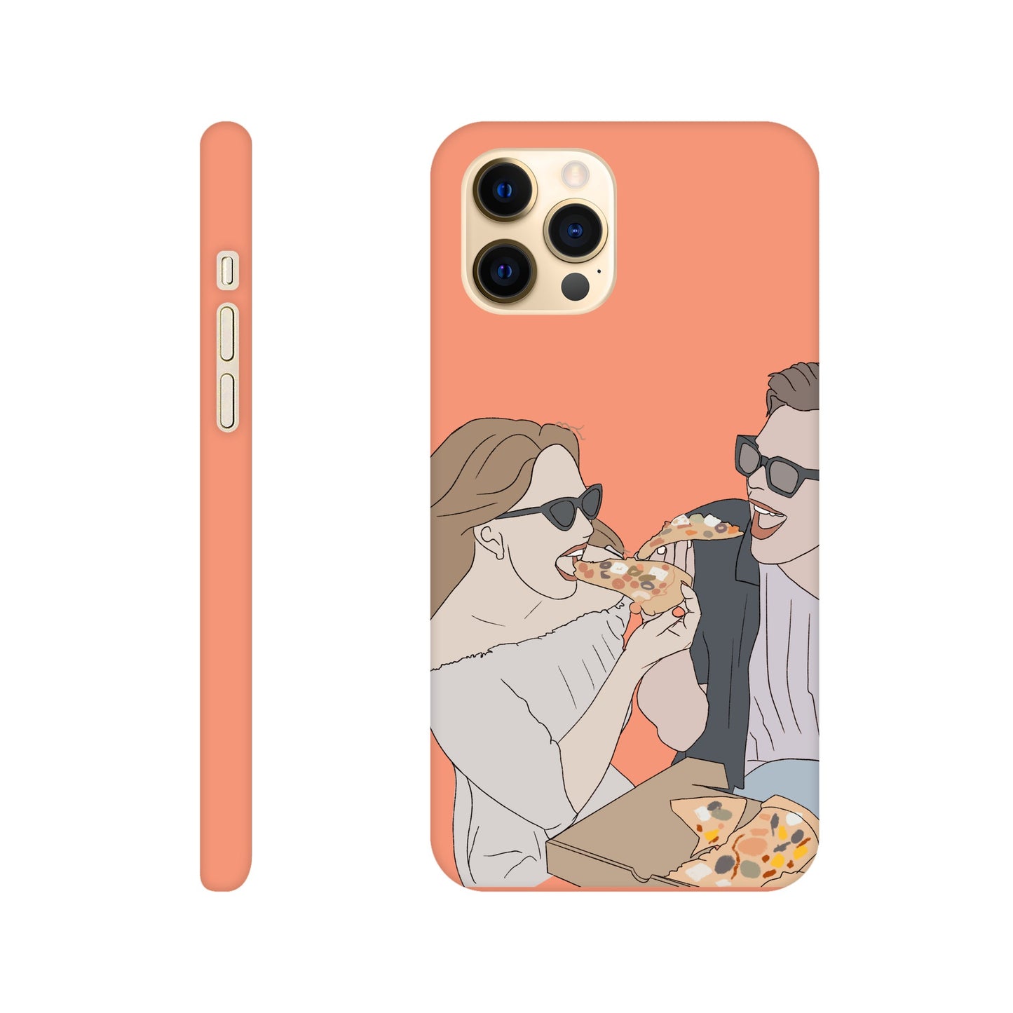 Couple Illustration Faceless Slim Phone Case