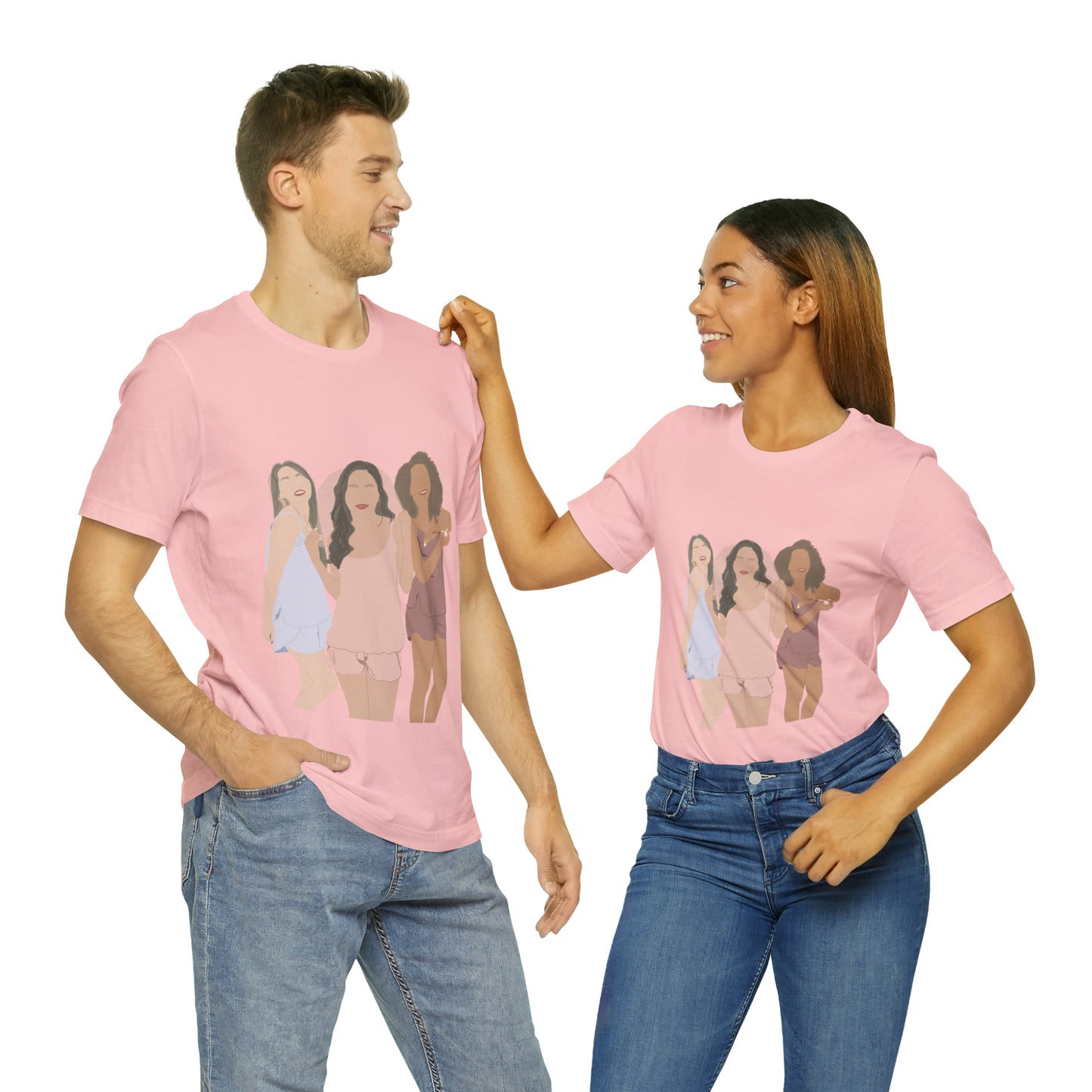 Custom Faceless Portrait Unisex Jersey Short Sleeve Tee