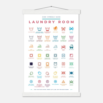 Laundry Room Symbols Guide Colorful Wall art