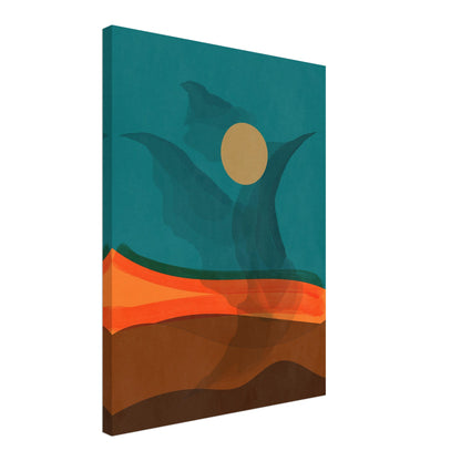 Abstract Phoenix in Mid Century Modern Wall Art Print