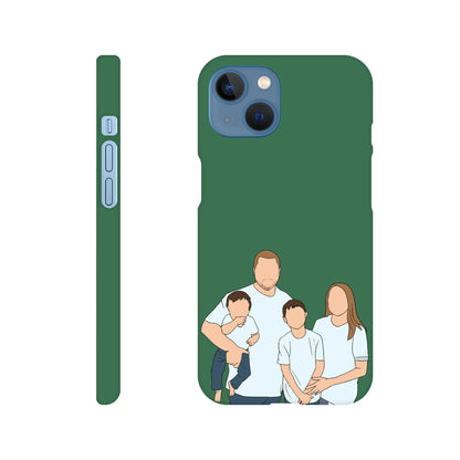 Couple Illustration Faceless Slim Phone Case