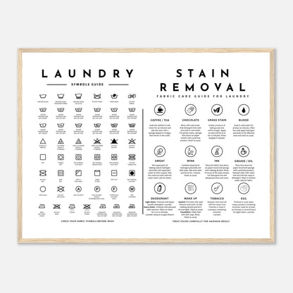 Laundry Guide with Stain Removal Wall art