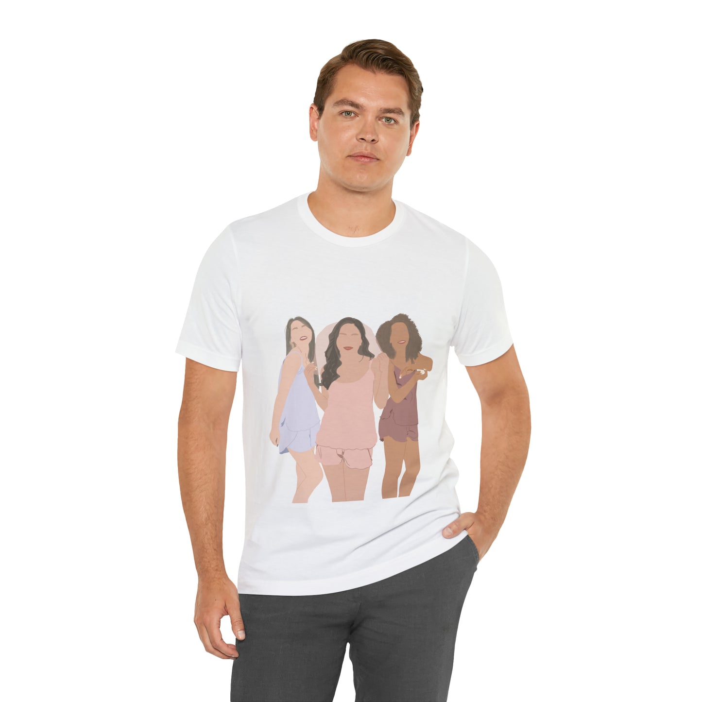 Custom Faceless Portrait Unisex Jersey Short Sleeve Tee