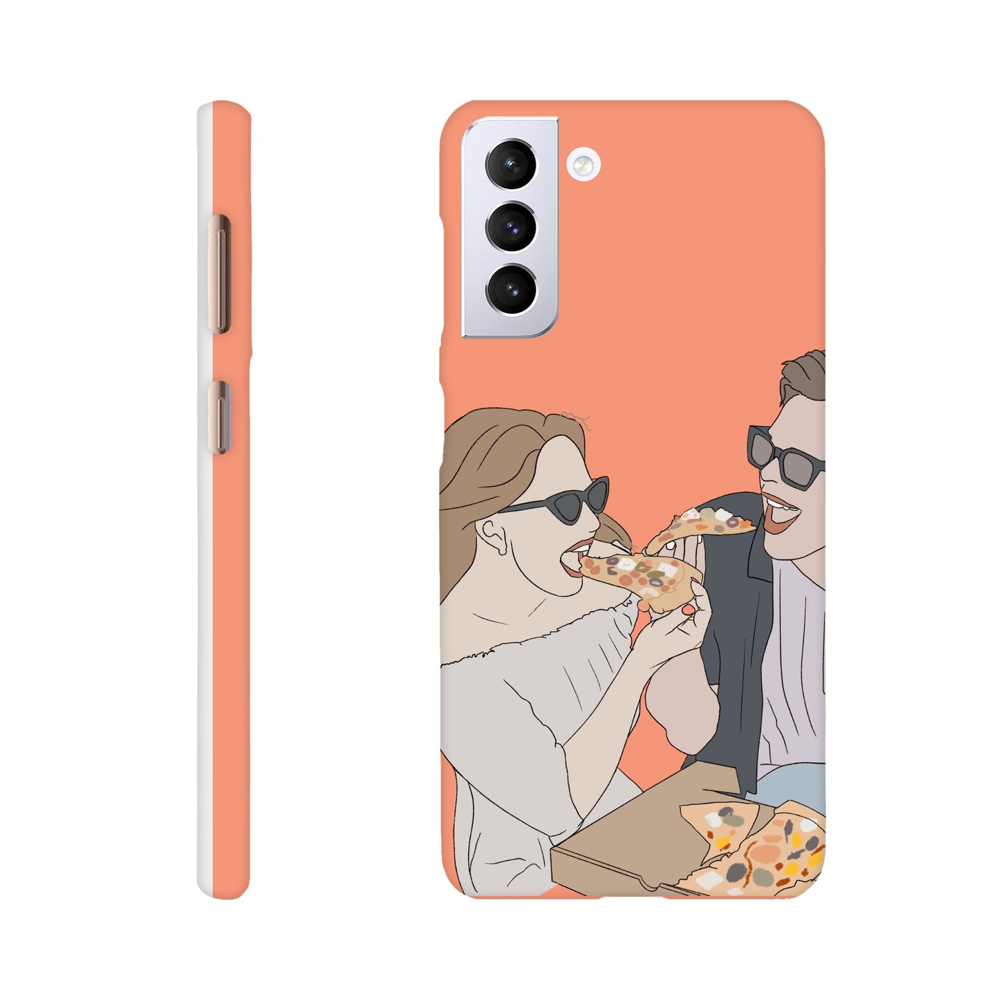 Couple Illustration Faceless Slim Phone Case