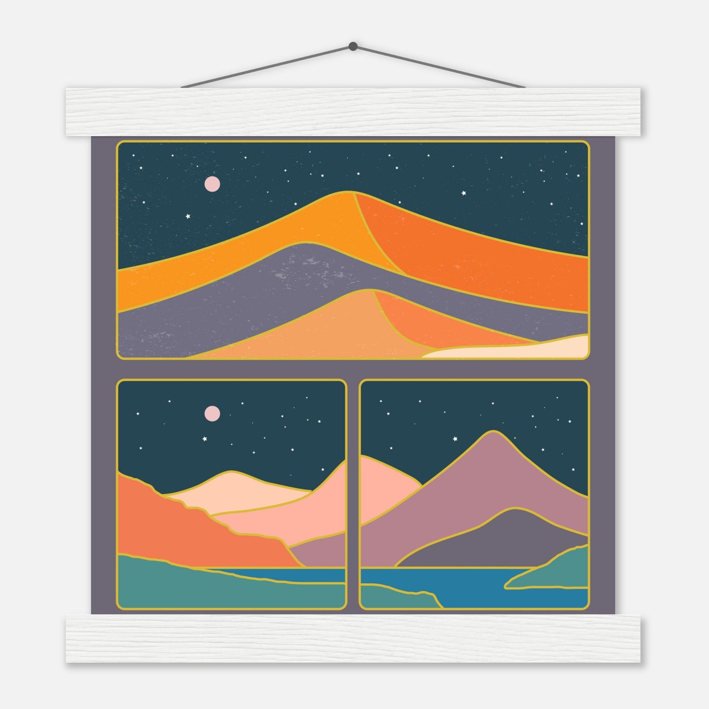 Mid Century Collage Mountains